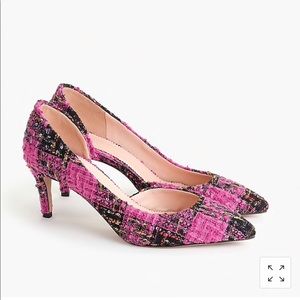 New in box Pink Fuchsia tweed Jcrew Colette Pump 9